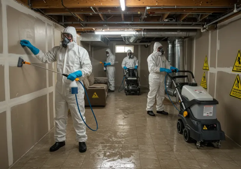 Basement Moisture Removal and Structural Drying process in Logan County, AR